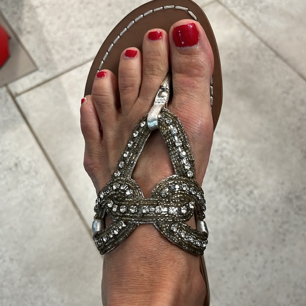 Ivanka Trump beaded sandels, size 7